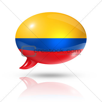 Colombian flag speech bubble