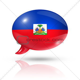 Haitian flag speech bubble