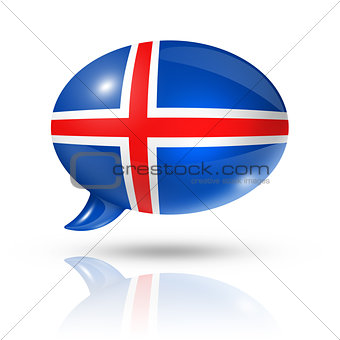Icelandic flag speech bubble