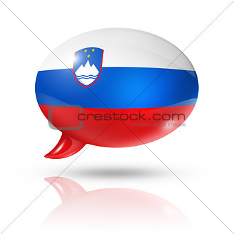 Slovenian flag speech bubble