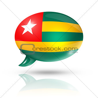 Togolese flag speech bubble