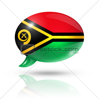 Vanuatu flag speech bubble