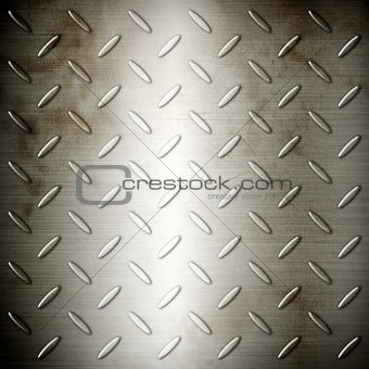 Old steel diamond brushed plate background texture
