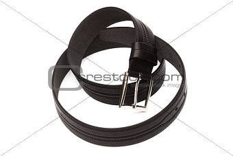 black and leather belt 