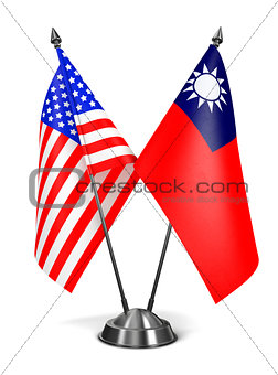 USA and Republic China - Miniature Flags.