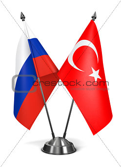 Russia and Turkey - Miniature Flags.