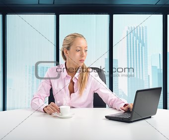 Businesswoman in her office