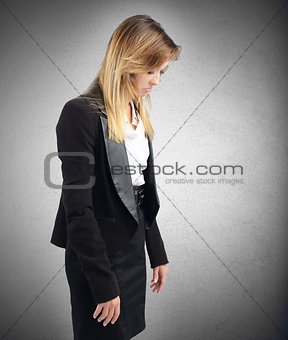 Sad businesswoman