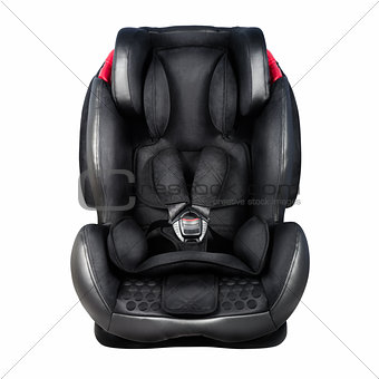 Child safety seat. Baby car seat isolated on white background wi