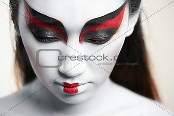Close-up portrait  of a beautiful asian woman