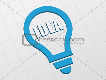 idea in light bulb sign, flat design