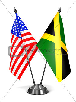 USA and Jamaica - Miniature Flags.