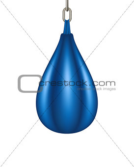 Punching bag for boxing in blue design