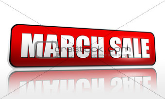 March sale red banner