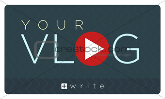 Vector illustration of vlog banner  