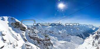 View from Titlis mountain towards the South