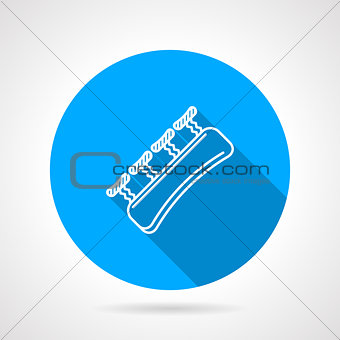 Round blue vector icon for gripping finger