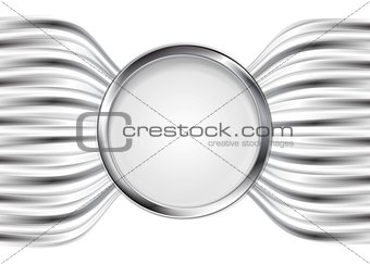 Abstract silver metal vector background