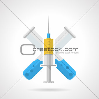 Abstract colorful vector icon for vaccination