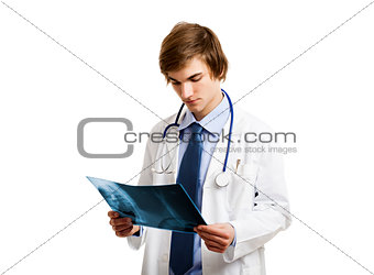 Doctor analyzing a RX
