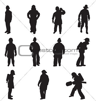 firefighter silhouettes