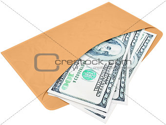 Envelope with cash dollars