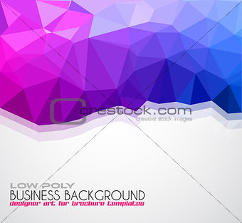 Low Poly trangular trendy hipster background 