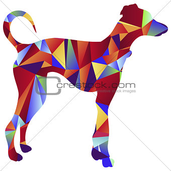 Polygon Greyhound Dog Icon