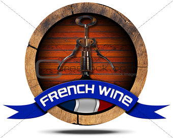 French Wine - Wooden Icon