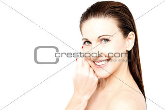 Middle aged woman with healthy complexion