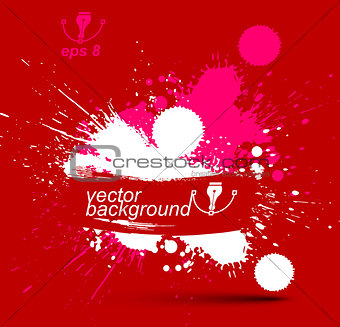 Colorful vector ink splash seamless pattern with overlap circles