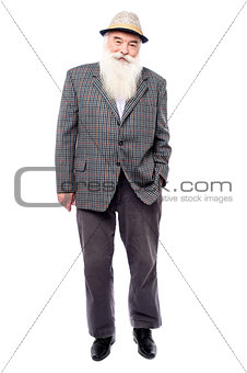 Full length portrait of an old man