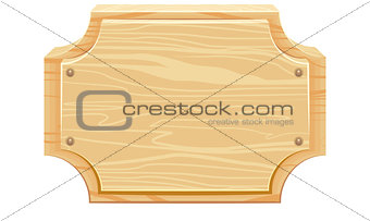 Wooden signboard with rounded corners