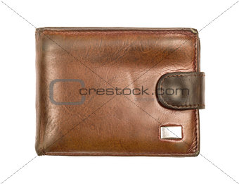 leather wallet on a white background