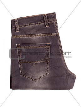 jeans on a white background on a white background