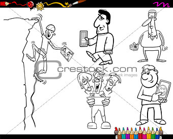 people and technology coloring page