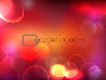 Vector abstract background with blurred defocused lights