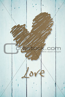 Composite image of love heart