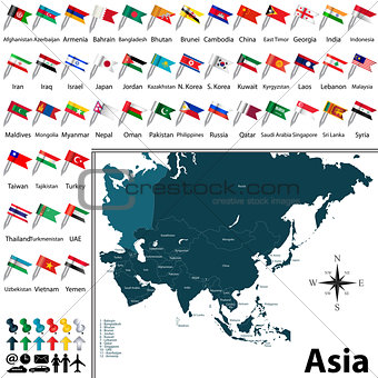 Political map of Asia