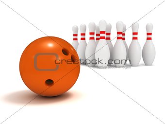 Ball and pin bowling