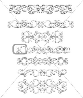 set of ornamental ellements