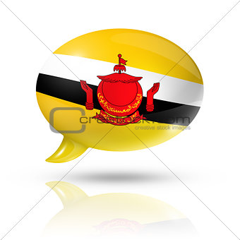 Bruneian flag speech bubble