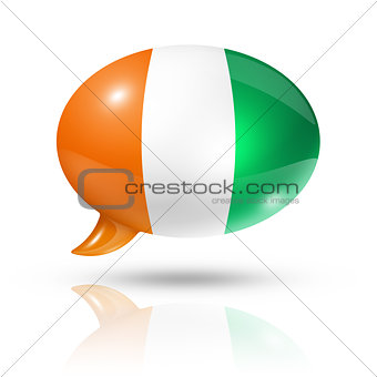 Ivorian flag speech bubble