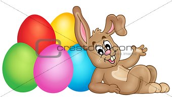 Easter image with cute bunny theme 2