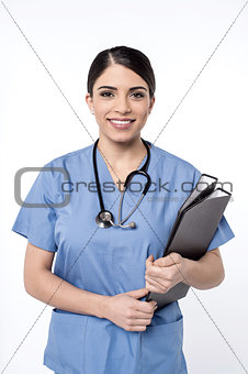 Young surgeon posing to camera