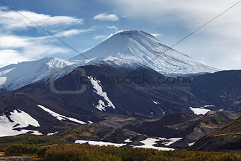 Avachinsky Volcano - active volcano of Kamchatka Peninsula