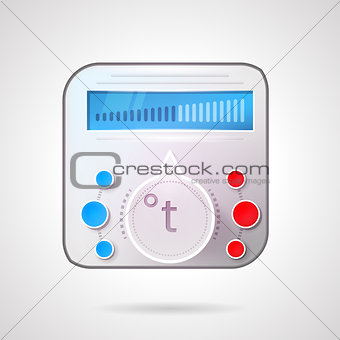 Colored vector illustration of temperature regulator