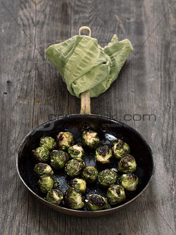  rustic roasted brussels sprout