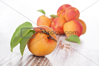 Delicious ripe apricots.