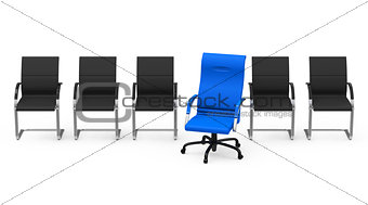 the blue chair